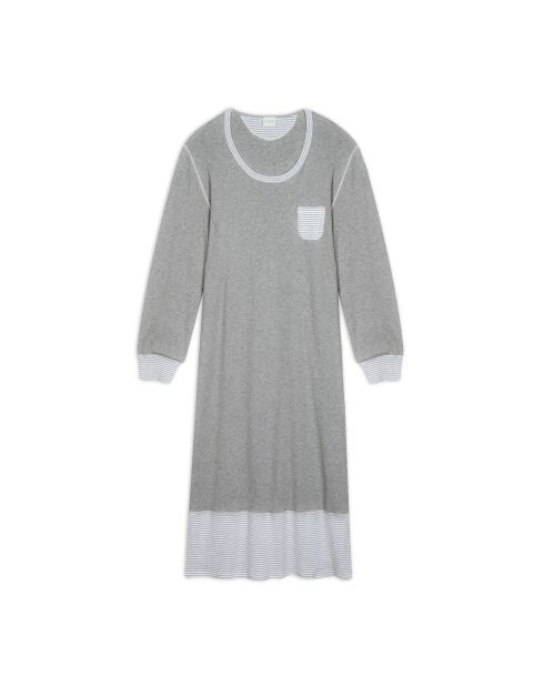 Chemise de nuit longue Flocon 111 gris chiné