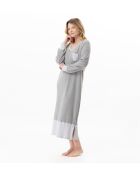 Chemise de nuit longue Flocon 111 gris chiné