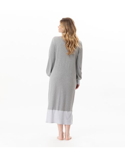Chemise de nuit longue Flocon 111 gris chiné