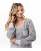 Chemise de nuit longue Flocon 111 gris chiné
