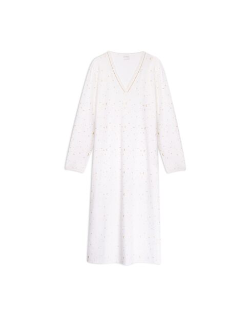 Chemise de nuit longue Luna 111 ecru