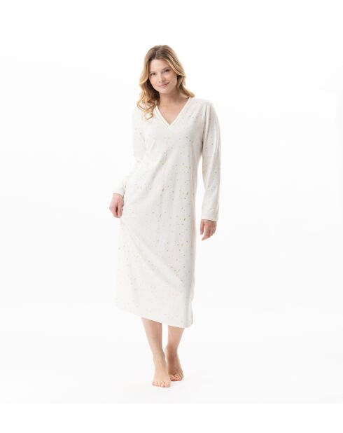 Chemise de nuit longue Luna 111 ecru