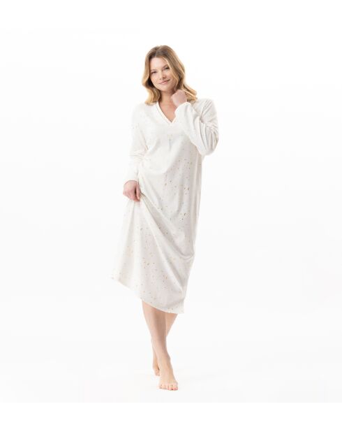 Chemise de nuit longue Luna 111 ecru