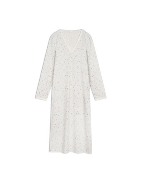 Chemise de nuit longue Luna 111 gris chiné
