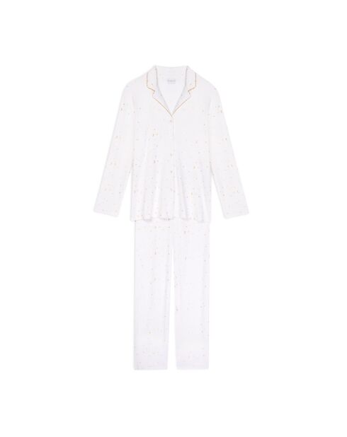 Pyjama boutonné Luna 106 ecru