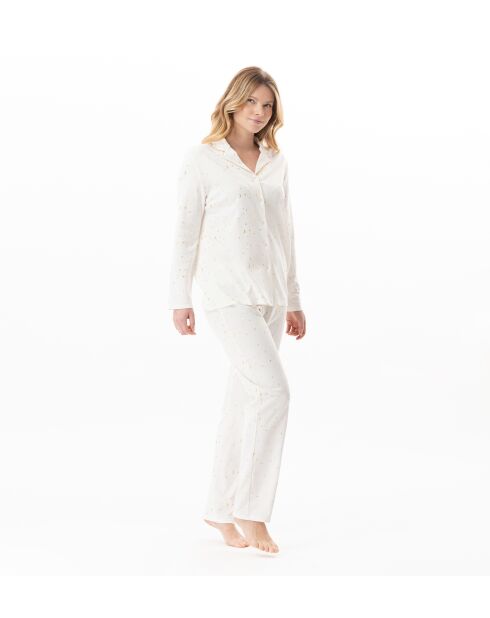 Pyjama boutonné Luna 106 ecru