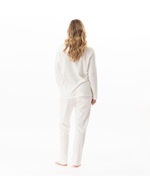 Pyjama boutonné Luna 106 ecru