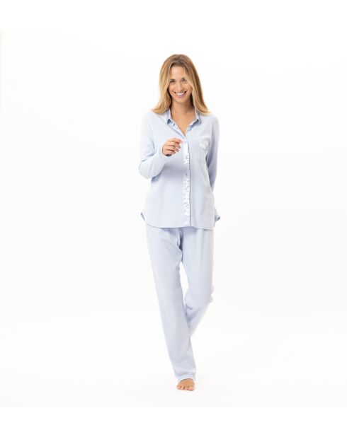 Pyjama boutonné Andy 106 ciel