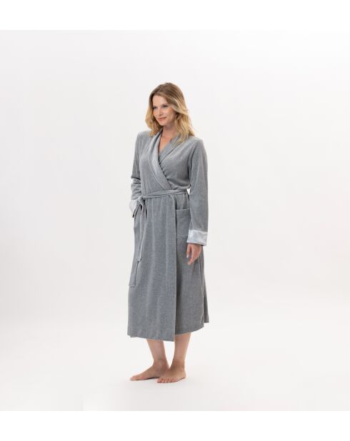 Peignoir Essentiel H67A gris chiné