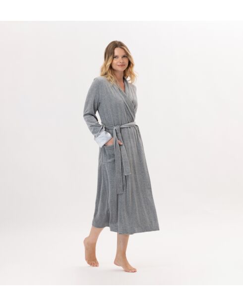Peignoir Essentiel H67A gris chiné