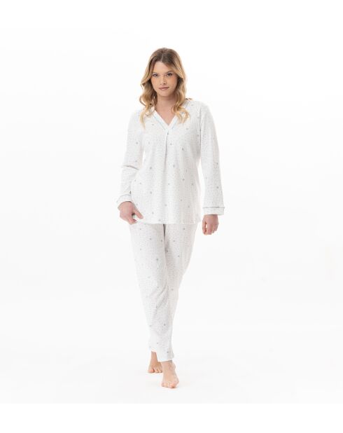 Pyjama Cosy 102 ecru / ciel