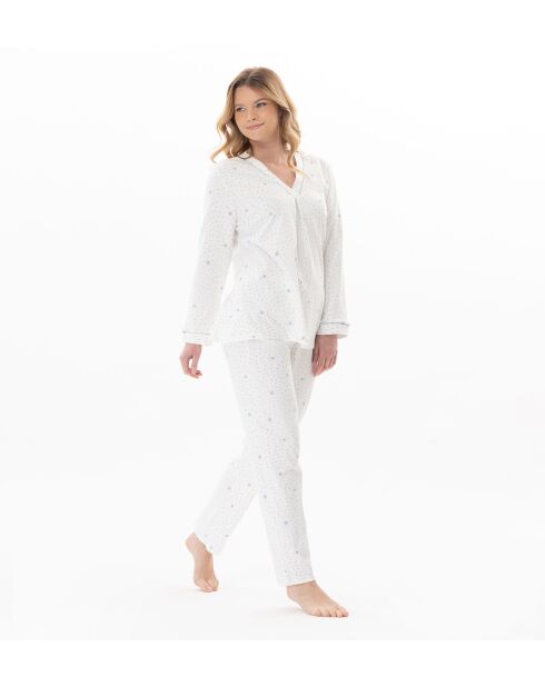 Pyjama Cosy 102 ecru / ciel