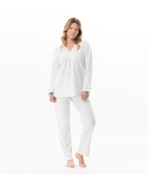 Pyjama Cosy 102 ecru / ciel