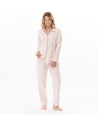 Pyjama boutonné Cosy 106 rose/gris