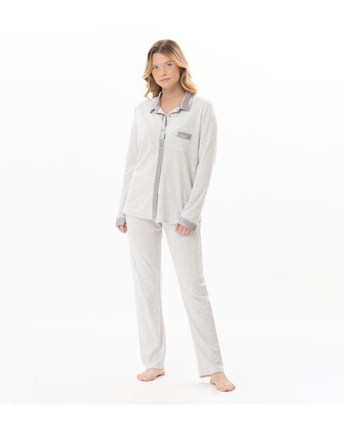 Pyjama boutonné Andy 106 gris chiné