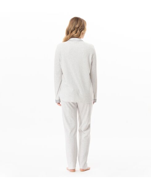 Pyjama boutonné Andy 106 gris chiné