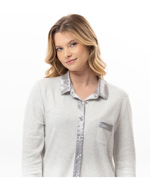 Pyjama boutonné Andy 106 gris chiné