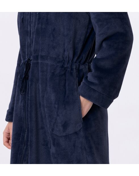Marineblauwe jas met ritssluiting Essential H53B