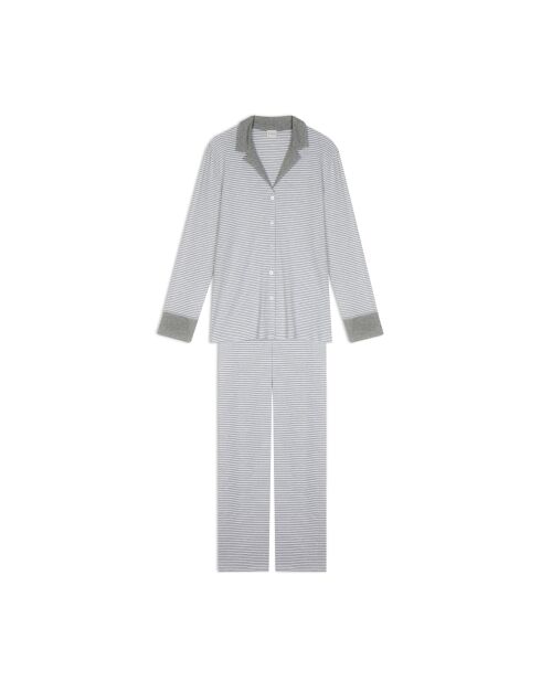 Pyjama boutonné Flocon 106 gris chiné