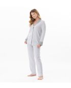 Pyjama boutonné Flocon 106 gris chiné
