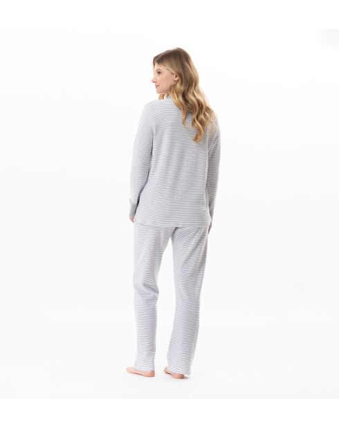 Pyjama boutonné Flocon 106 gris chiné