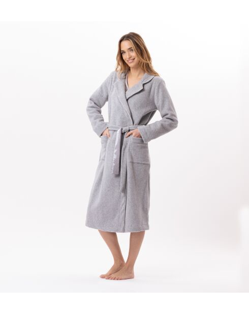 Peignoir Essentiel H65A gris chiné
