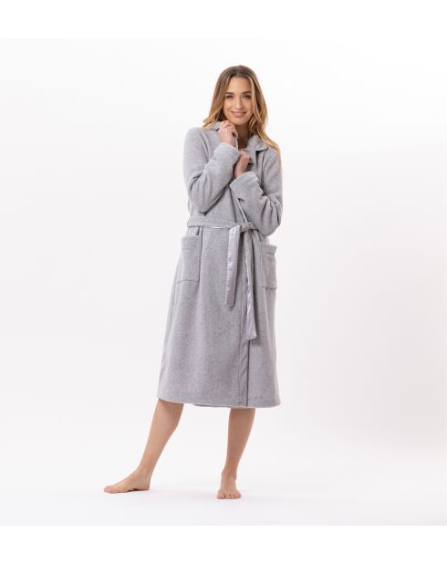 Peignoir Essentiel H65A gris chiné