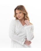 Chemise de nuit longue Cosy 111 ecru / ciel