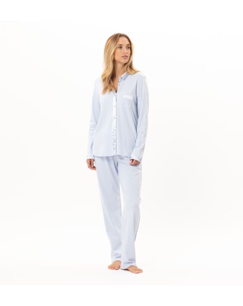 Pyjama boutonné Andy 106 ciel