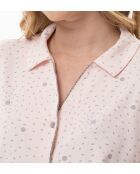 Pyjama boutonné Cosy 106 rose/gris