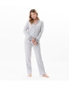 Pyjama boutonné Flocon 106 gris chiné