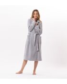 Peignoir Essentiel H65A gris chiné