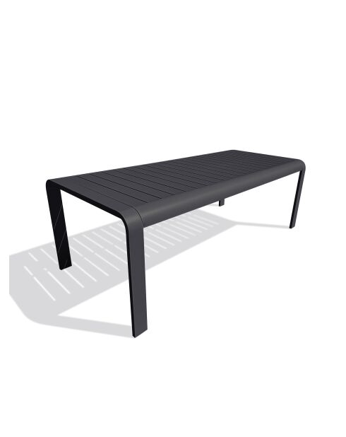 Hanoi Gartentisch aus anthrazitgrauem Aluminium - 220x100 cm