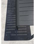 Hanoi Gartentisch aus anthrazitgrauem Aluminium - 220x100 cm
