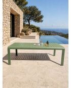 Hanoi Gartentisch aus olivgrünem Aluminium - 220x100 cm