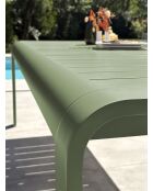 Hanoi Gartentisch aus olivgrünem Aluminium - 220x100 cm