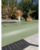 Hanoi Gartentisch aus olivgrünem Aluminium - 220x100 cm