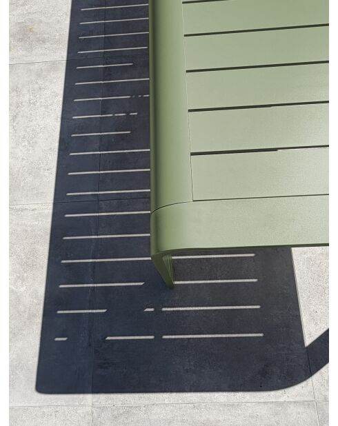 Hanoi Gartentisch aus olivgrünem Aluminium - 220x100 cm