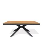 Lamu tuintafel in aluminium en polywood blad in antracietgrijze houtlook - 180x100 cm
