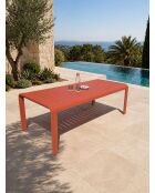 Hanoi Gartentisch aus Terrakotta aus Aluminium - 220x100 cm