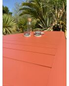 Hanoi Gartentisch aus Terrakotta aus Aluminium - 220x100 cm
