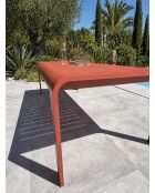 Hanoi Gartentisch aus Terrakotta aus Aluminium - 220x100 cm