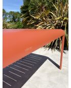 Hanoi Gartentisch aus Terrakotta aus Aluminium - 220x100 cm