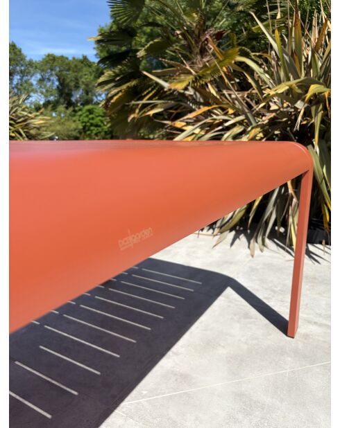 Hanoi Gartentisch aus Terrakotta aus Aluminium - 220x100 cm