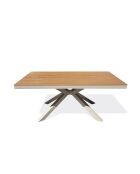 Gartentisch Lamu aus Aluminium und Polywood-Platte in grauer Holzoptik — 180x100 cm