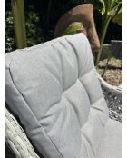 Set aus 2 Gartenstühlen Elba aus Aluminium und weißem gewebtem Harz - 63x73x88 cm