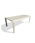 Hanoi Gartentisch aus grauem Aluminium - 220x100 cm