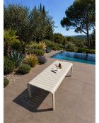 Hanoi Gartentisch aus grauem Aluminium - 220x100 cm