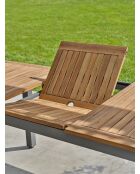 Ensemble repas de jardin Orsino 4 places gris anthracite