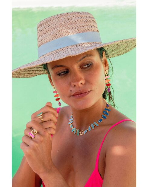 Bague ajustable Fishbone fever blanche